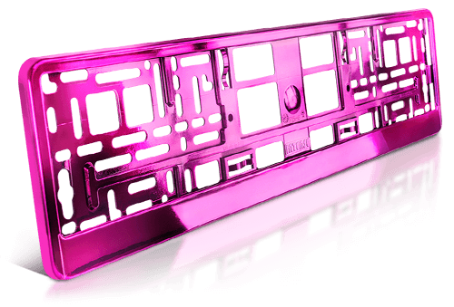Kennzeichenhalter Metallic Pink glänzend