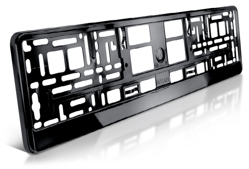 Kennzeichenhalter Klavierlack Schwarz glänzend