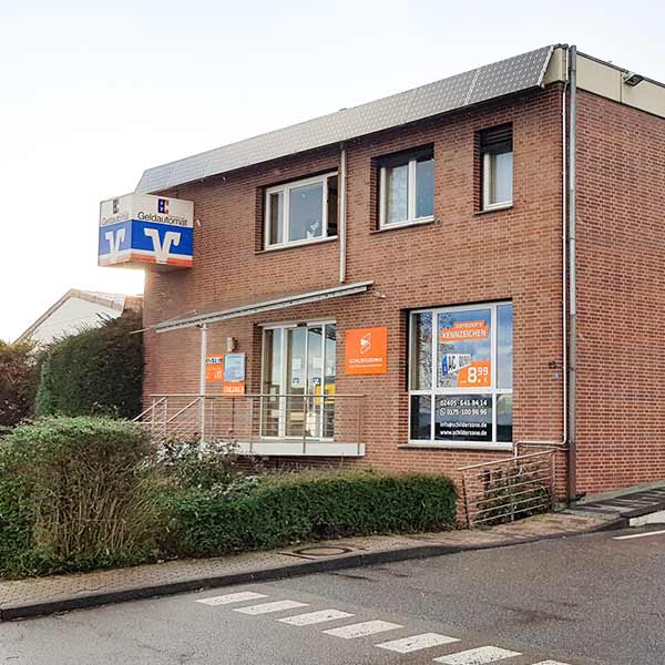 Schilderzone Laden Eingang von rechts